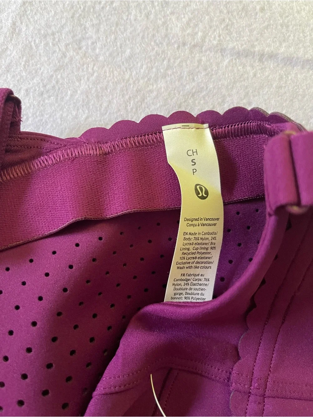 NWT’S Lululemon athletica Ventilated Tennis Tank— Plum